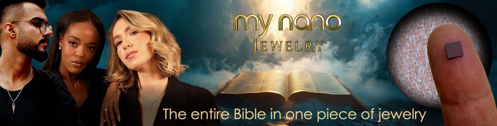 Stylish biblical jewellery featuring miniature scripture, ideal Christmas gift from My Nano Jewelry